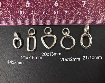 Sterling Silver Swivel Charm Holder: Hinged Pendant Clasp