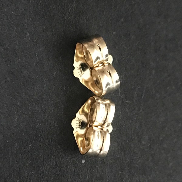 Hallmarked Genuine 14K Solid Gold Earring Backing. Jewelry Findings, 14K Gold Earring Backings [Sold as per Pair]