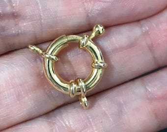 14K Gold Filled Bolt Ring Clasp: Necklace Closure