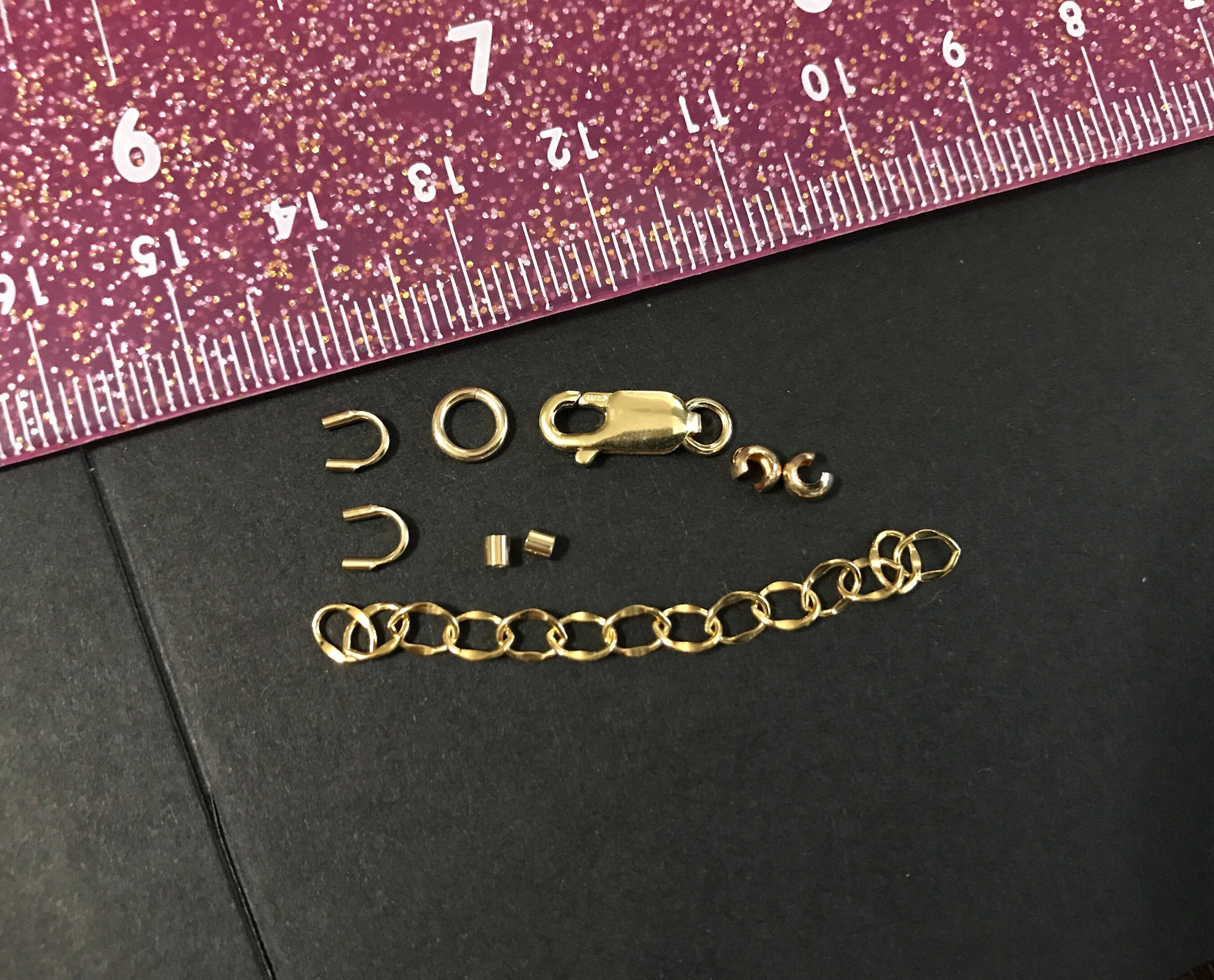 14K Gold Filled Jewelry Making Components in One Pack, Jewelry Findings/essentials, Crimp Bead