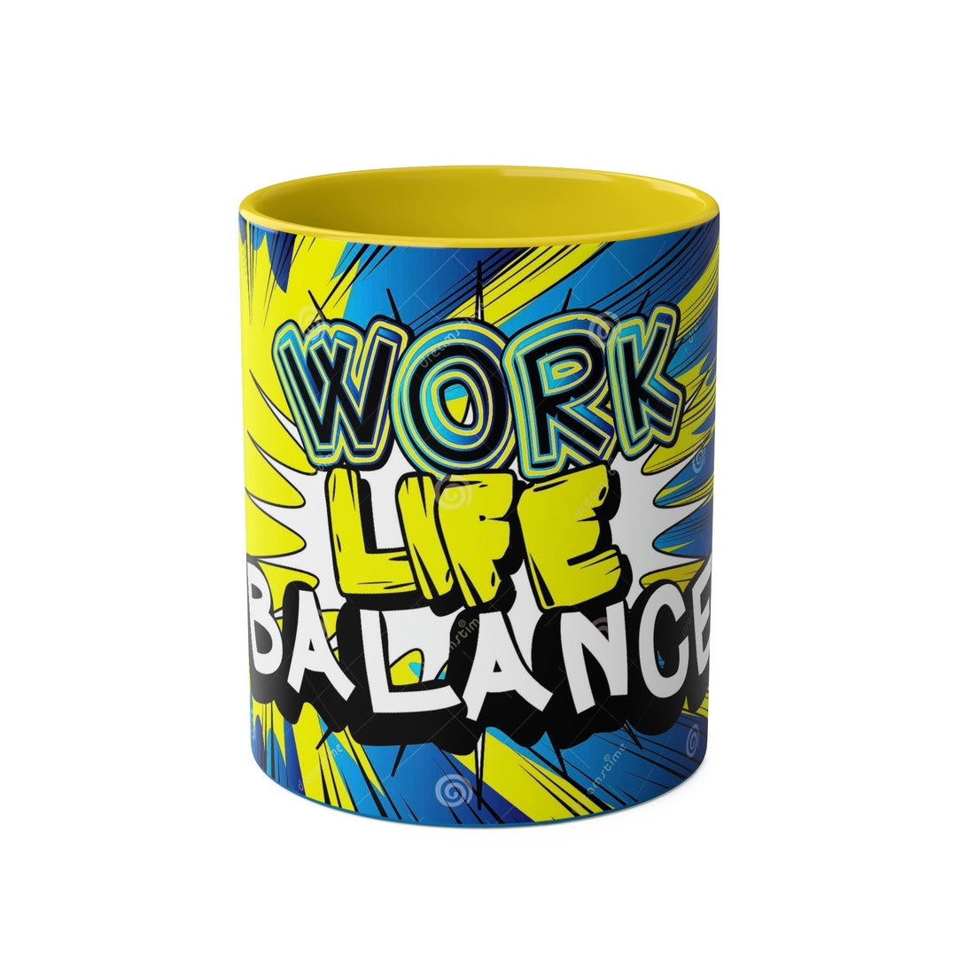 Work Life Balance Two-tone Coffee Mugs, 11oz - Etsy