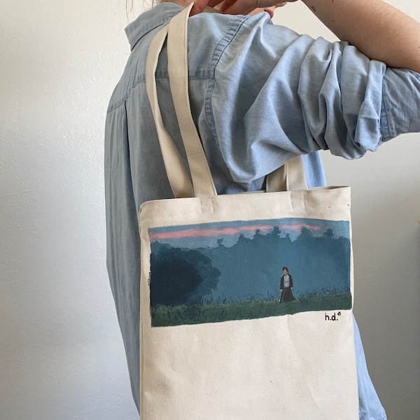 Painted Canvas Bag Etsy