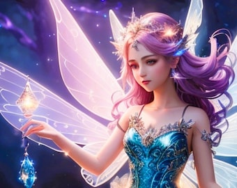 幻想的な妖精のアートプリント：ファンタジーなホームデコレーション