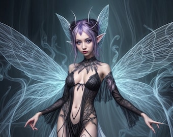 Ethereal Fairy Dance Art: Fantasy Wall Decor (Digital Download)
