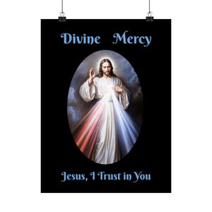 Divine Mercy Jesus Poster: Catholic Christian Wall Art