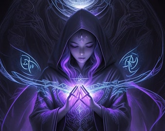 Ätherische Hexe Art Print: Magische Welt Home Dekor (Digitaler Download)