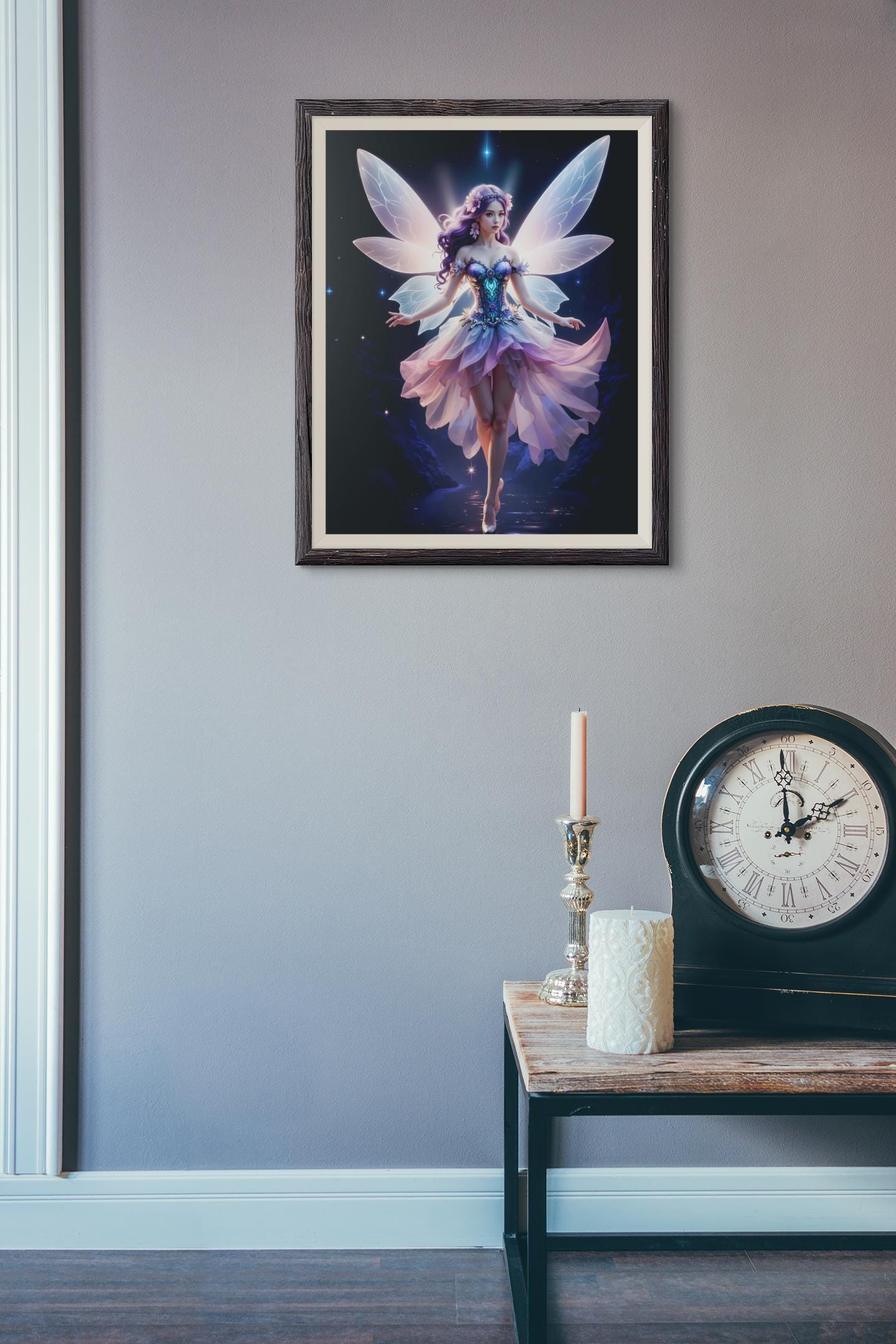 幻想的な妖精のアートプリント：ファンタジーなホームデコレーション