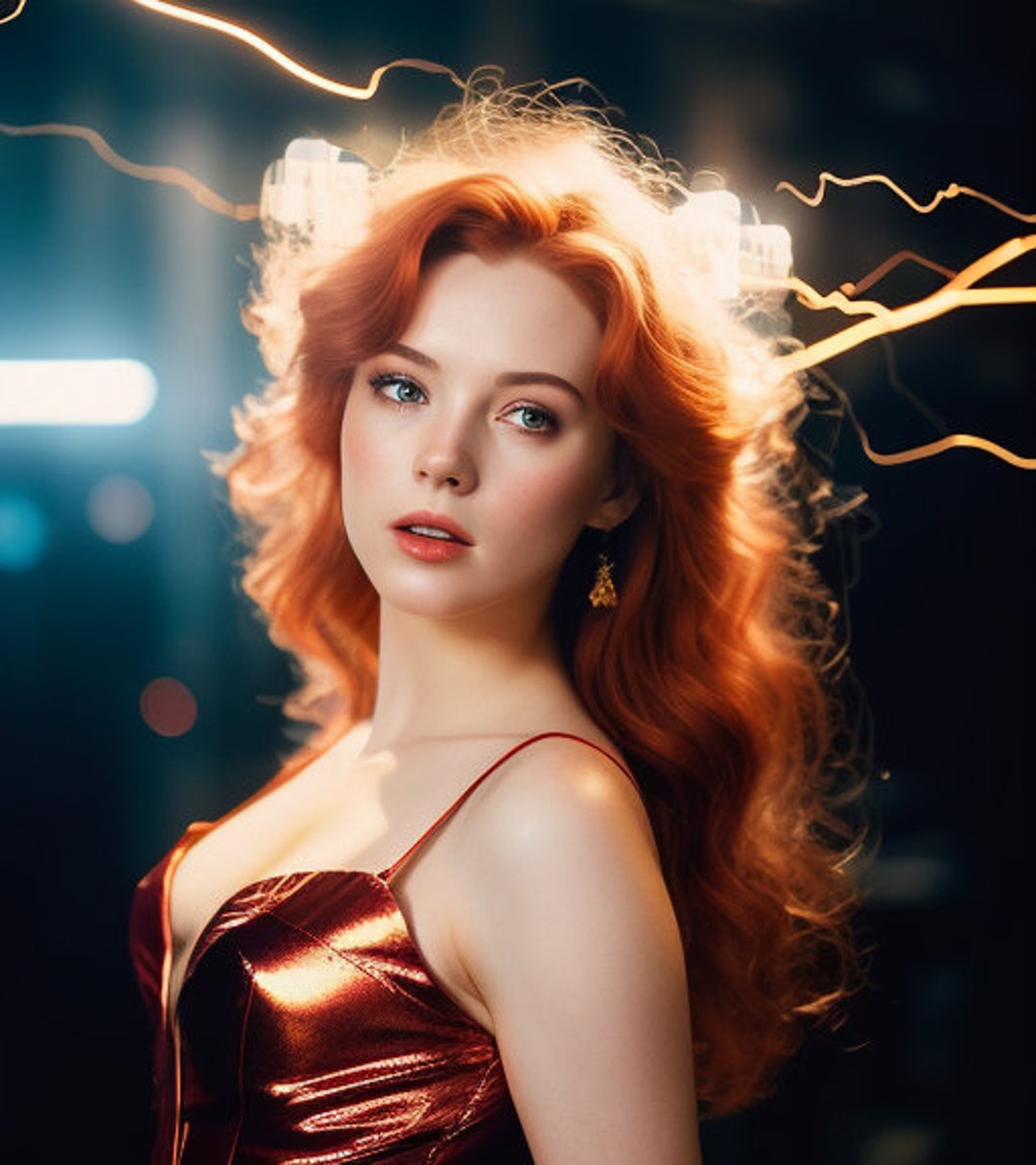 Beautiful Electric Redheads Photo Realistic Ai Generated Etsy