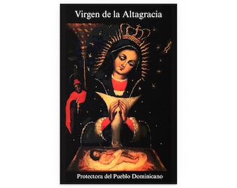 Our Lady of Altagracia Silk Poster: Dominican Republic Virgin Art, Catholic Home Decor