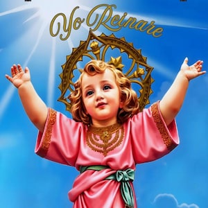 Religious Art, Divine Child, Matte Vertical Poster, El Divino Niño Spiritual Home Decor for Christmas & Easter