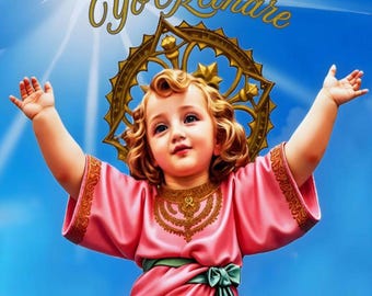 Religious Art, Divine Child, Matte Vertical Poster, El Divino Niño Spiritual Home Decor for Christmas & Easter