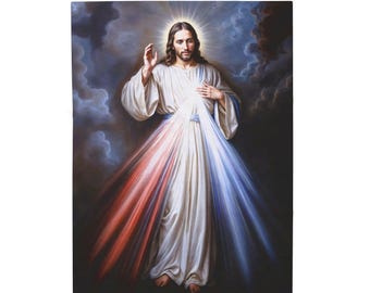 Divine Mercy Velveteen Plush Blanket: Catholic Religious Gift