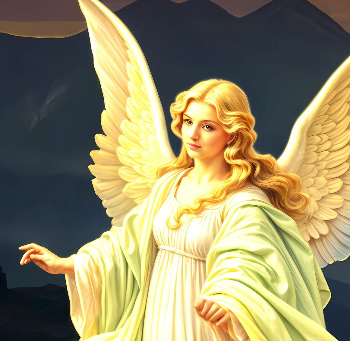 High Resolution Guardian Angel Digital Illustration Digital Download