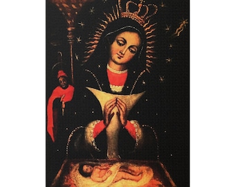 Our Lady of Altagracia, Matte Canvas, Catholic Virgin Mary Art Decor, Religious Art