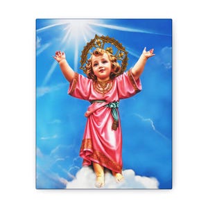 Galerijdoek Het goddelijke kind El Divino Niño Religieuze kunst Decor voor Kerstmis en Pasen Spiritueel interieur