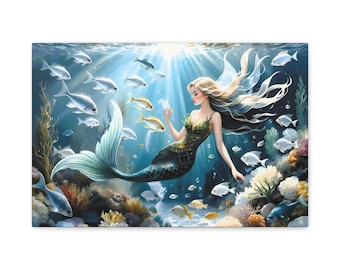 Mermaid Matte Canvas Stretched 1.25"
