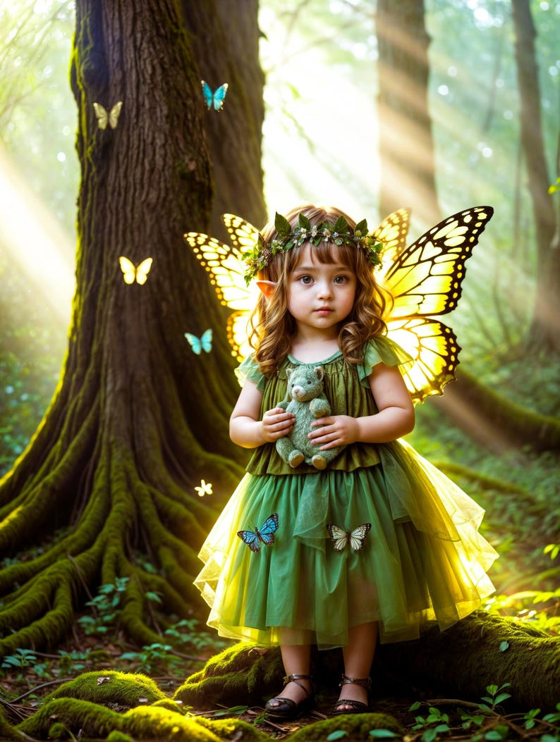 Fairy Pixiecore Baby Art Print: Ethereal Forest Fantasy (digital ...