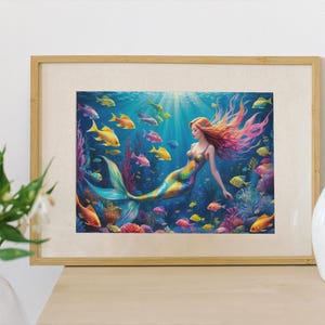 ミーミーの海絵画部門☆マーメイド☆41.0㎝×32.0㎝ a43ff3cf53dff2063ad72ae1b33fc3