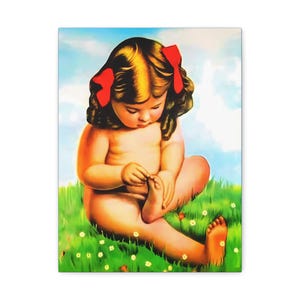 Niña de la Espina canvas muurkunst 12 x 16 La Niguenta Gallery wrap decoratieve Mexicaanse volkskunst print