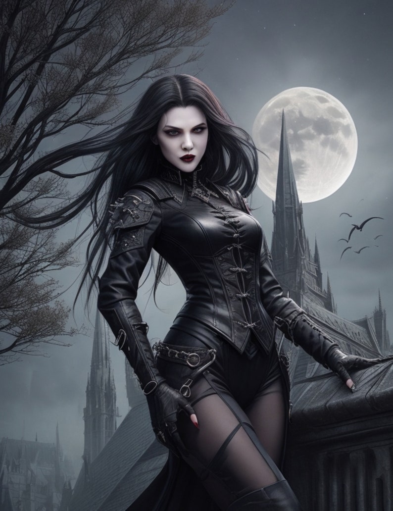 Goth Vampires in a Gothic Spire Dark World Instant Digital Download - Etsy