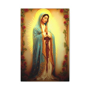 Religious Virgin Mary Art Matte Canvas Print, Our Lady of Guadalupe, Catholic Gift, Christian Decor, Marian Image