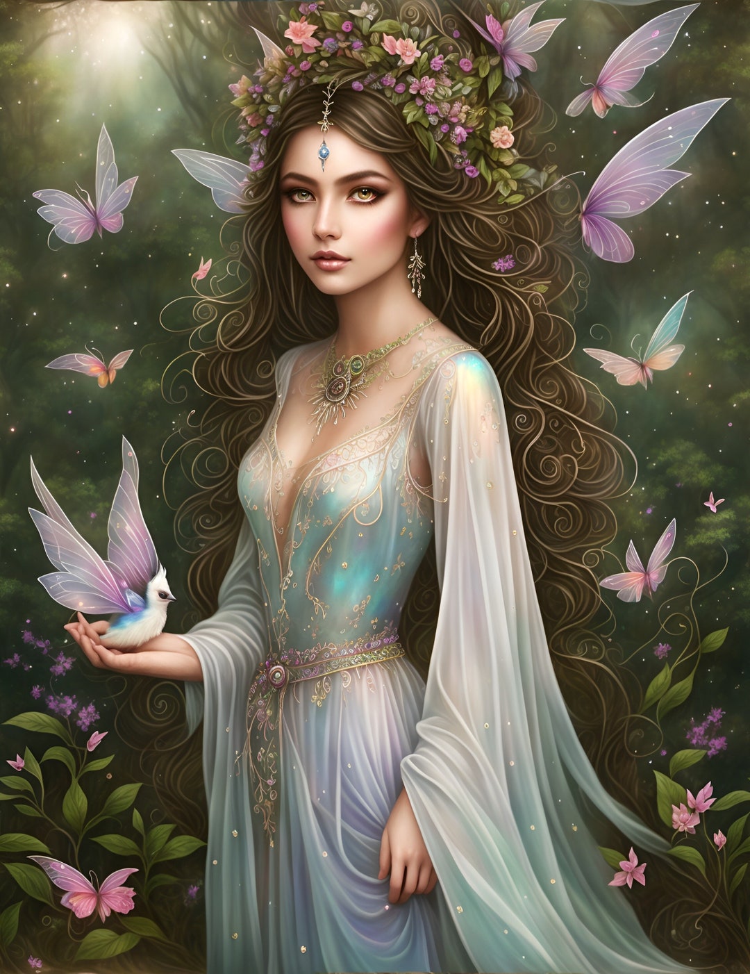 Fairy Princess Art Ethereal World Home Wall Decor Etsy