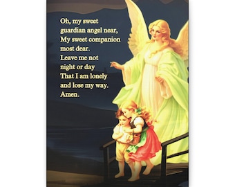 Guardian Angel Art Canvas Print: Serene Winged Figure, Spiritual Wall Art