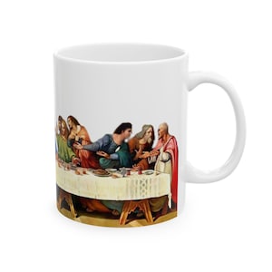 Last Supper Ceramic Coffee Mug: Christian Religious Gift