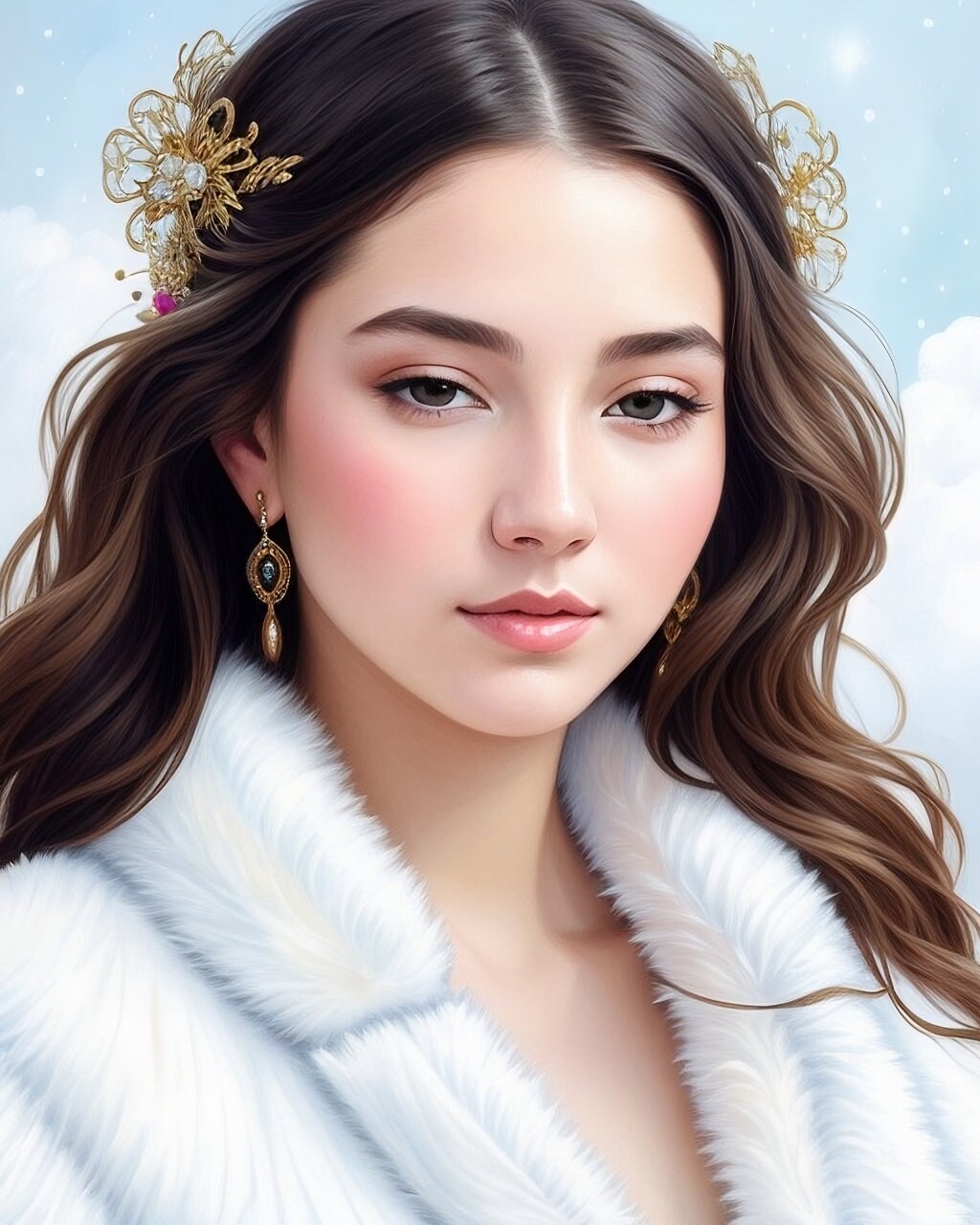 Ice Goddess Female Art Home Wall Decor Digital Download Etsy