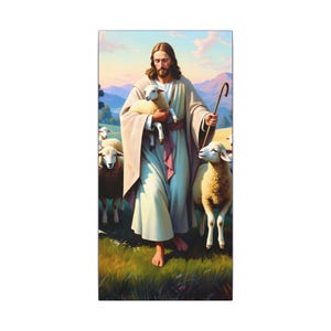Canvas Art, The Good Shepherd, Religious Wall Decor, Christian Artwork, Inspirational Painting, Home Decor