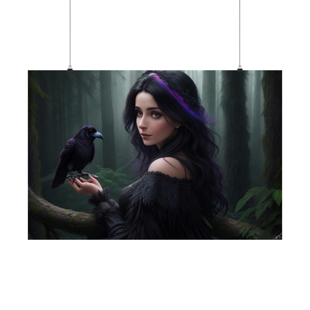 Quoth the Raven Wall Art, Aigenerated POD Poster Matte Horizontal Posters Etsy