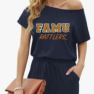 Florida A&M University Embroidery (Off the Shoulder) Shorts Outfit (Romper/Jumper)