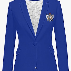 Sigma Gamma Rho Embroidered Jacket (Blazer) in Royal Blue (This jacket tends to run small please size up if needed)
