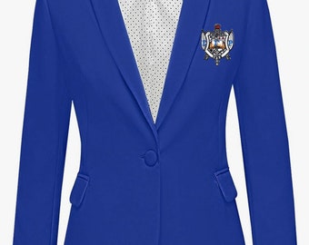 Sigma Gamma Rho Embroidered Jacket (Blazer) in Royal Blue (This jacket tends to run small please size up if needed)