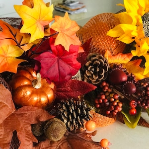 Fall Garland | Farmhouse Garland | Pumpkins, Leaves and Sunflowers Garland | Thanksgiving garland | Staircase Garland | Fall Table garland
