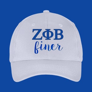 Zeta Phi Beta Ball Cap “White” Glitter/Non-Glitter