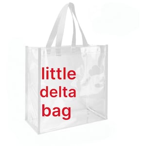 Little Delta Bag| Delta Sigma Theta Clear Tote bag