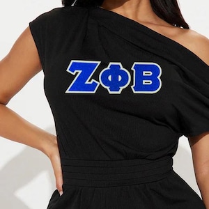 Zeta Phi Beta Glitter/Non-Glitter (Off the Shoulder) Romper/Jumper Outfit
