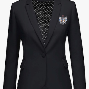 Sigma Gamma Rho Embroidered Jacket (Blazer) in Black (This jacket tends to run small please size up if needed)