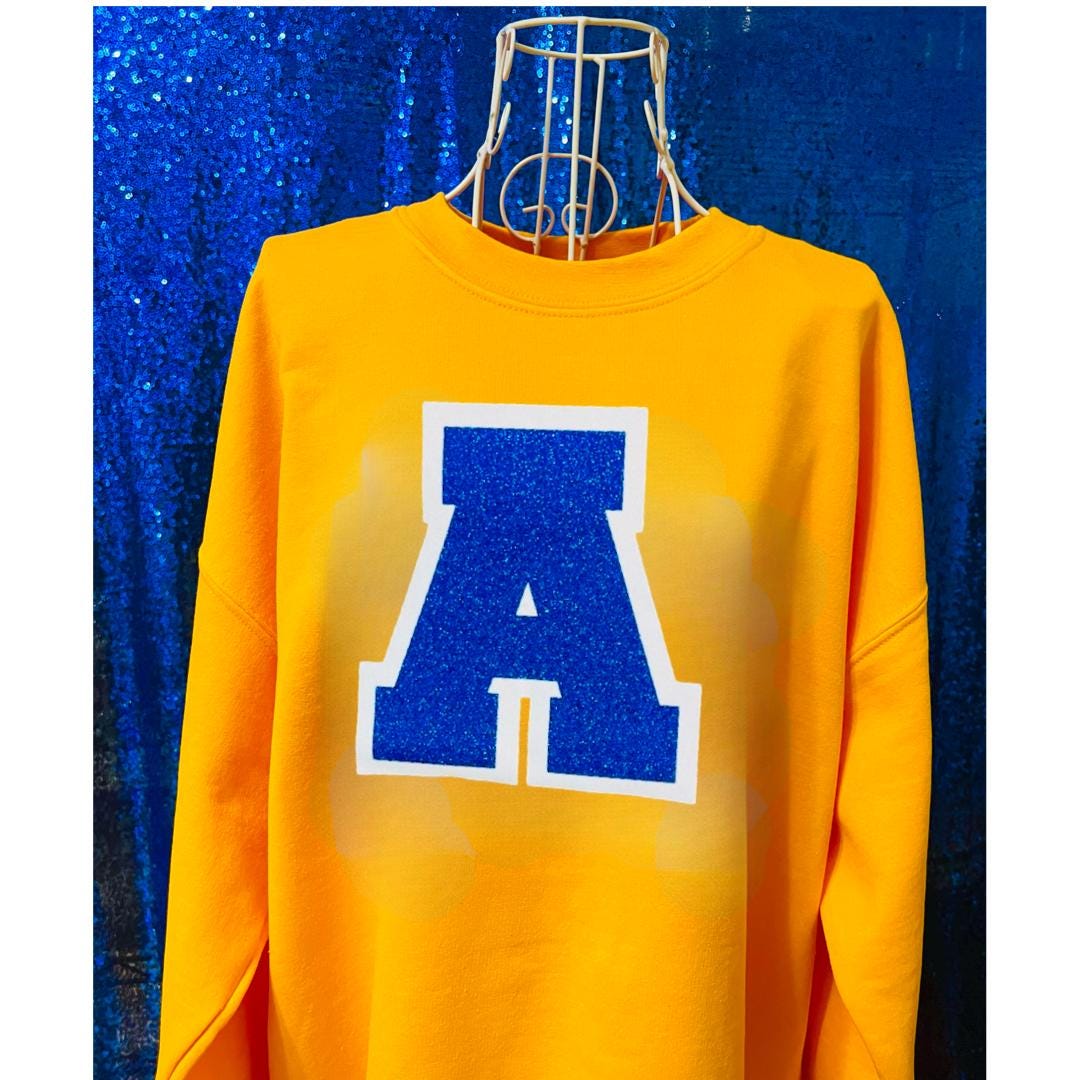 ASU (albany State University) “A” Sweatshirt-unisex in Gold (optional ...