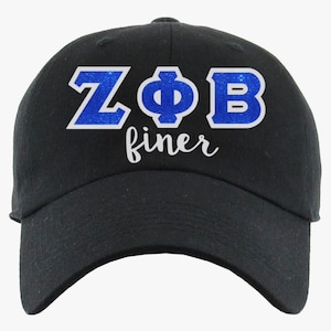 Zeta Phi Beta Glitter/Non-Glitter Ball Cap “Black”