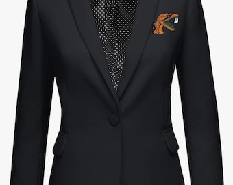 FAMU (Florida A&M University) "Rattlers" Embroidery Blazer in Black