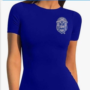 Zeta Phi Beta Embroidery “Fitted” Dress- This dress runs small please consider a size up if needed