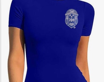 Zeta Phi Beta Embroidery “Fitted” Dress- This dress runs small please consider a size up if needed