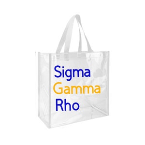 Sigma Gamma Rho Clear Tote bag