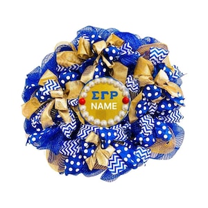 Sigma Gamma Rho Deco Mesh (Customized-Optional) Wreath