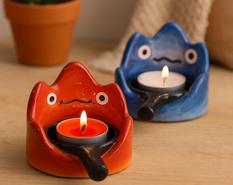 Calcifer Candle Holder: Howl&#39;s Moving Castle Anime Decor