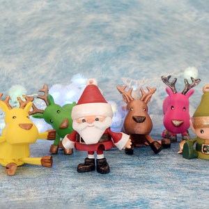 Paquete de juguetes navideños en formato Stl 3D con decoración y archivos Stl 3D listos para imprimir y regalo de Navidad, impresión 3D, decoración navideña, decoración impresa en 3D