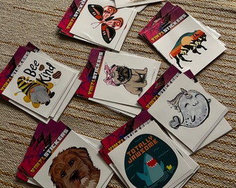 Cute Animal dye cut vinyl stickers peel off UV resistant weather proof