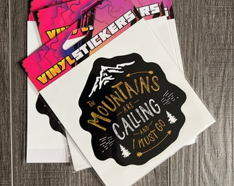 Camping vinyl stickers! Dye cut peel off UV weather resistant stickers